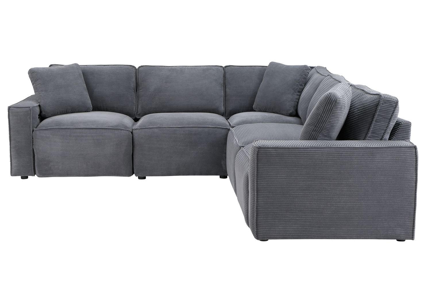 GF - U8177 Charcoal Large Sectional (Laf Pr, Ac, Ac, Raf Pr)