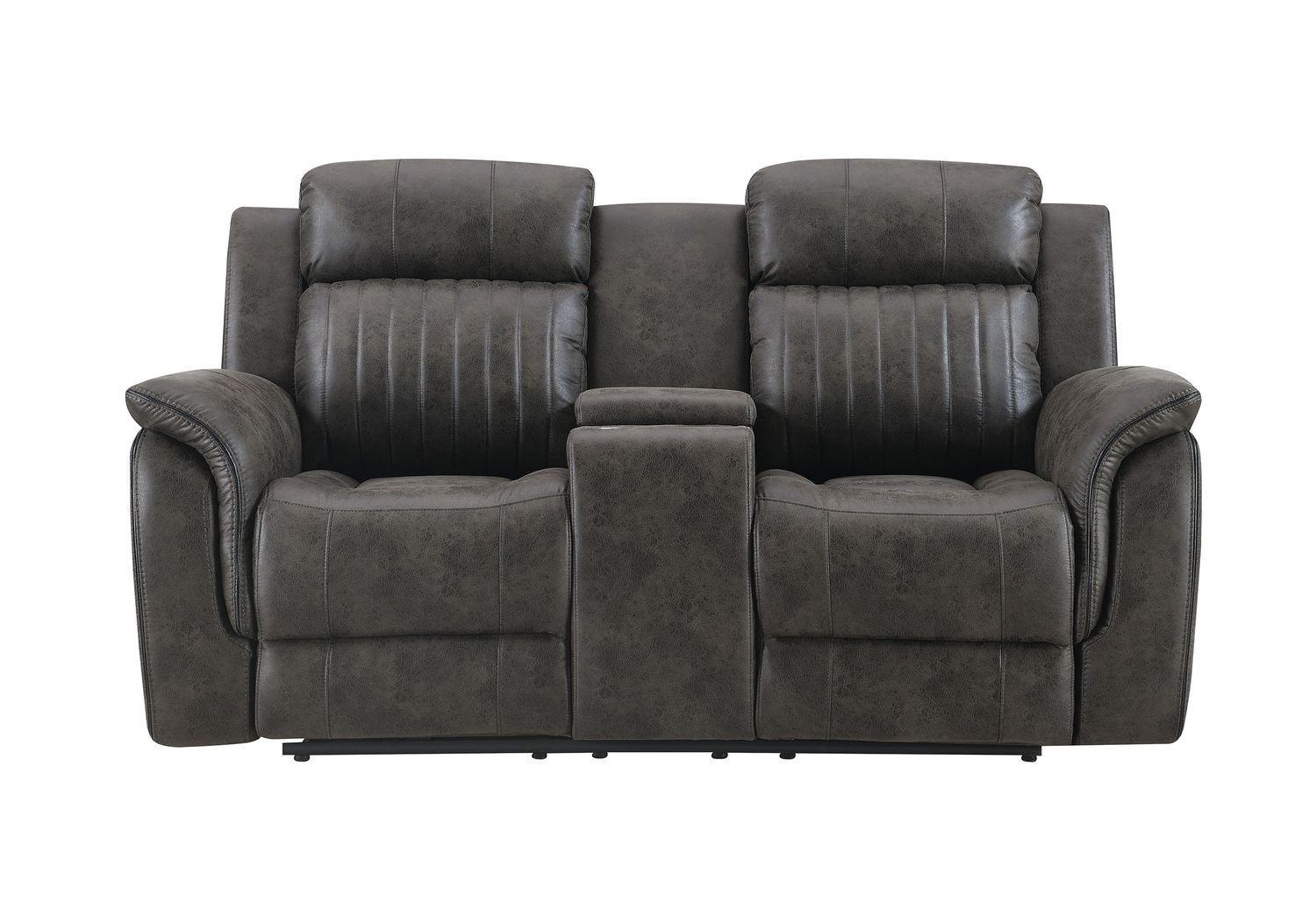 GF - U8517 Gray Reclining Sofa/Console Reclining Loveseat