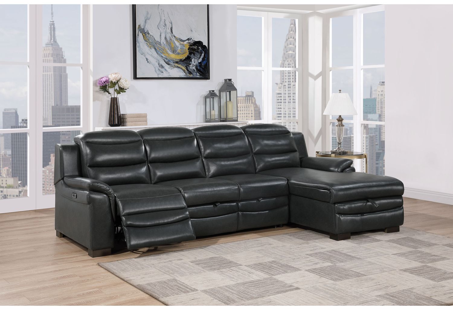 GF - U8518 Blanche Charcoal Sofa Bed With Usb