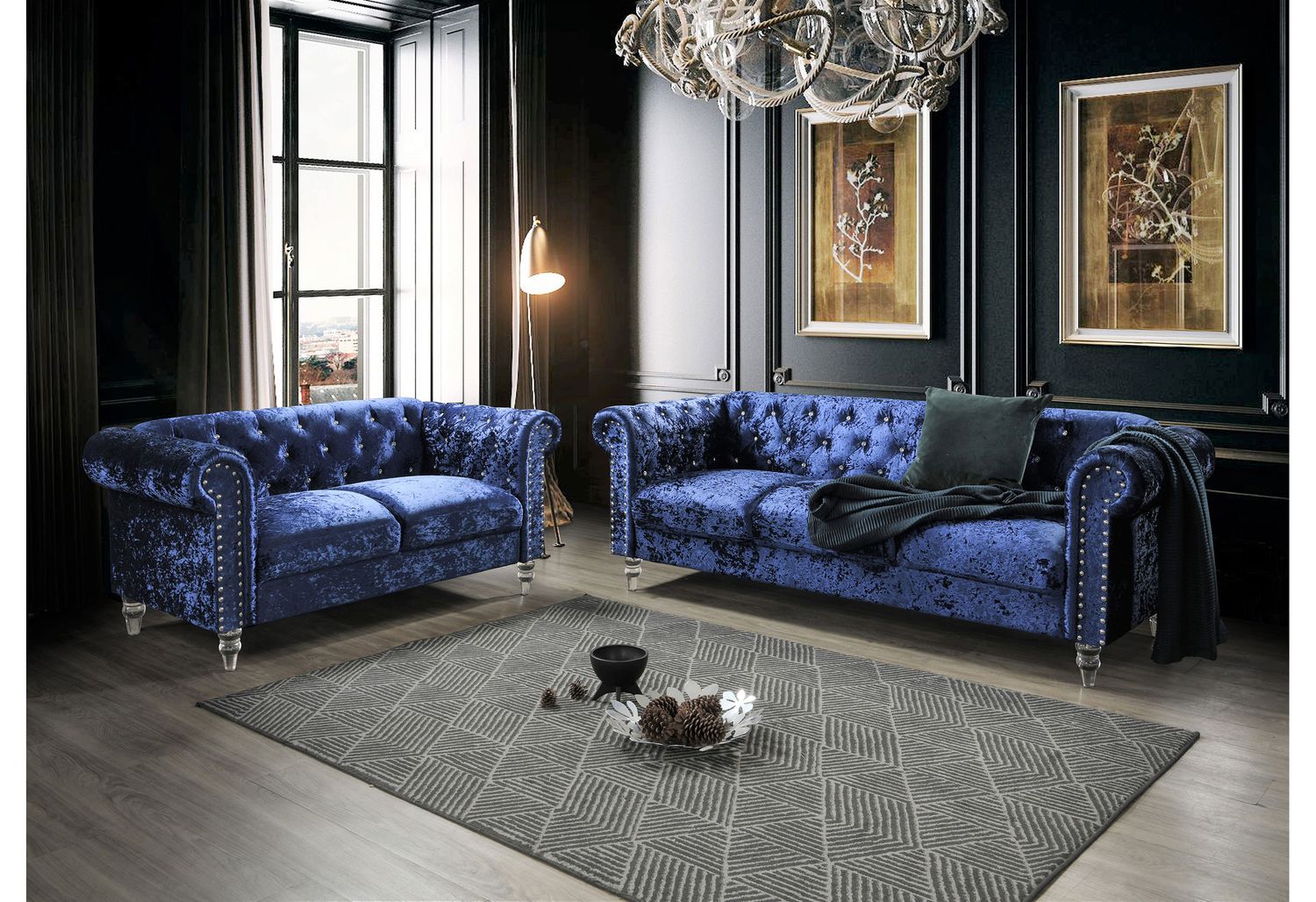 GF - U9550 Blue Loveseat