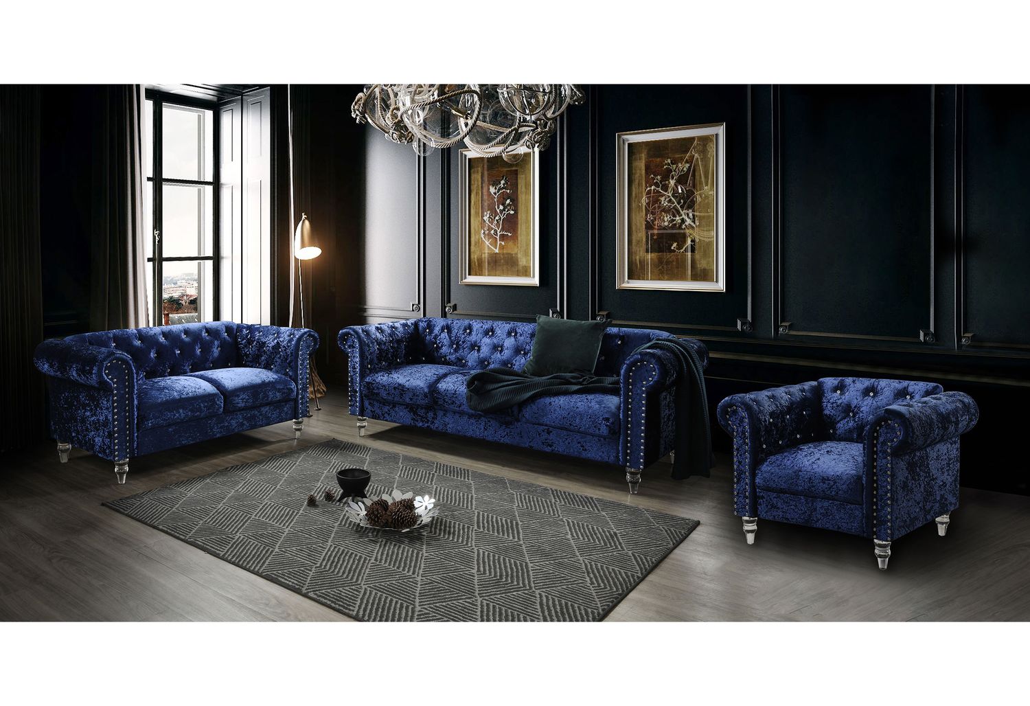 GF - U9550 Blue Loveseat