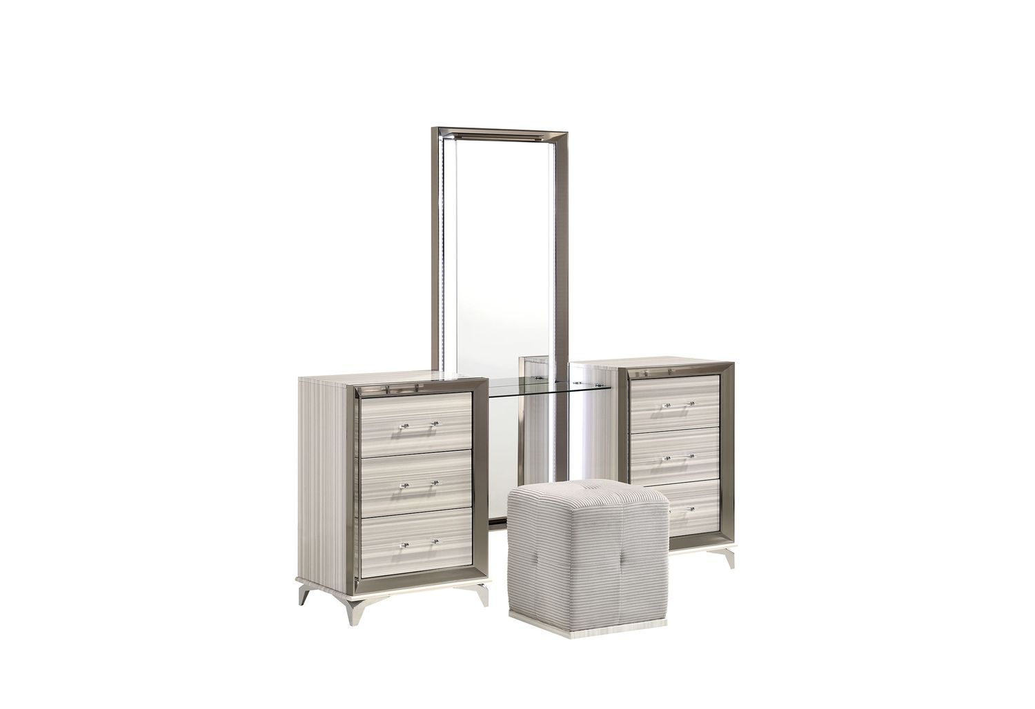 GF - Zambrano Vanity With Led and Vanity Stool