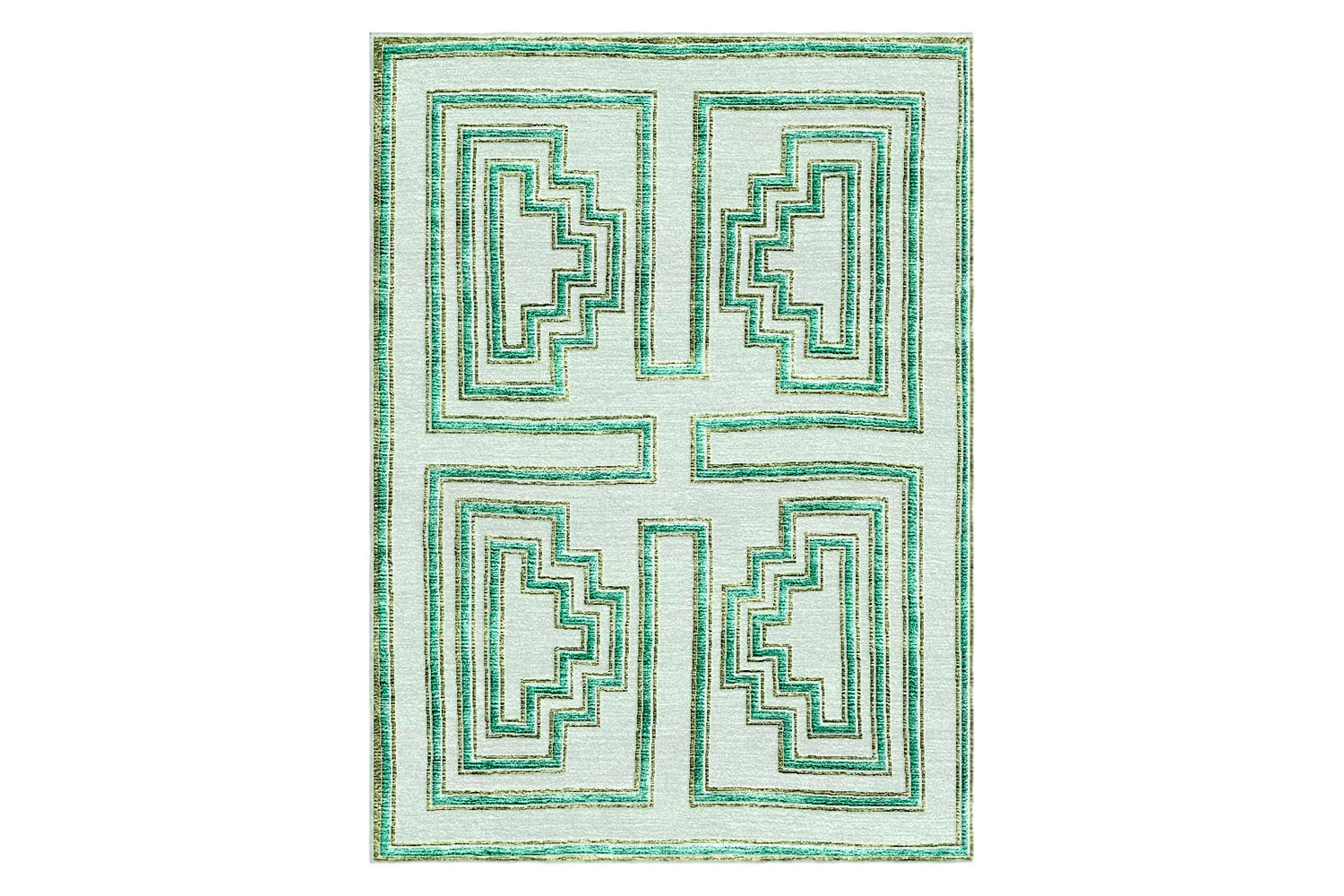 Gordian Rugs - Labyrinth Modern Rug Green