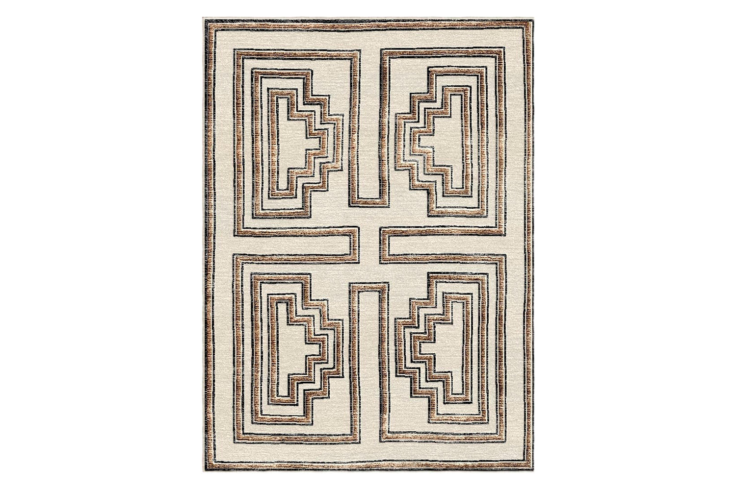 Gordian Rugs - Labyrinth Modern Rug Brown