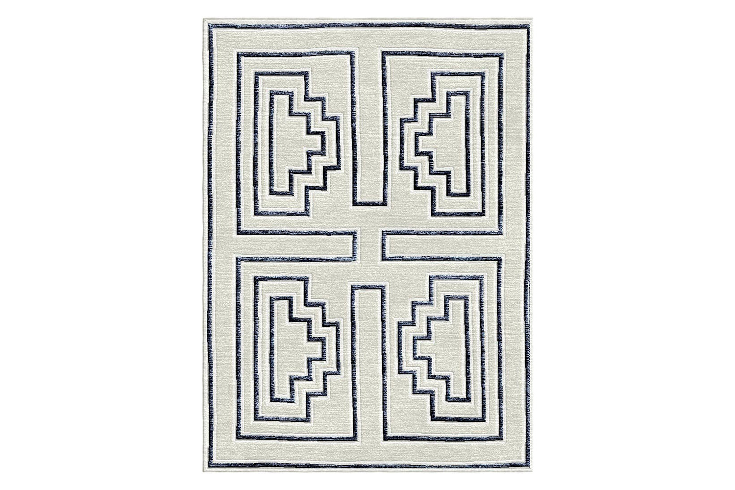 Gordian Rugs - Labyrinth Modern Rug Off White