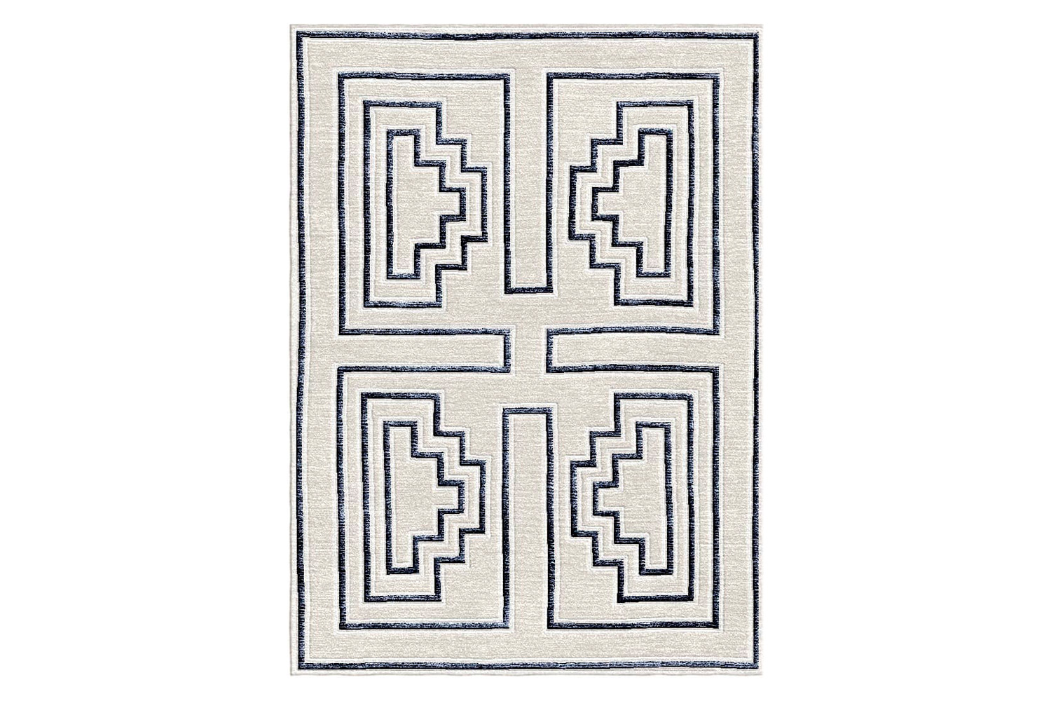 Gordian Rugs - Labyrinth Modern Rug Cream/Gray