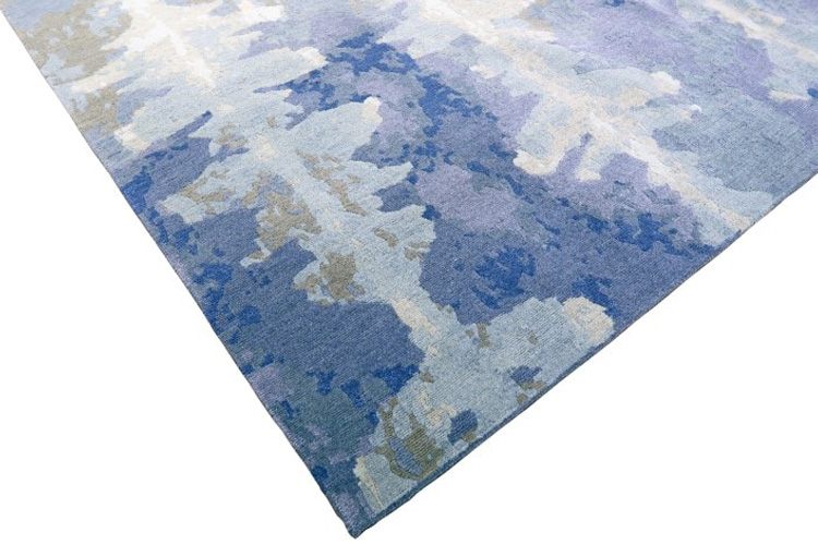 Gordian Rugs Ink Blot Designer Rug 1 - Neutral, 4" x 6"