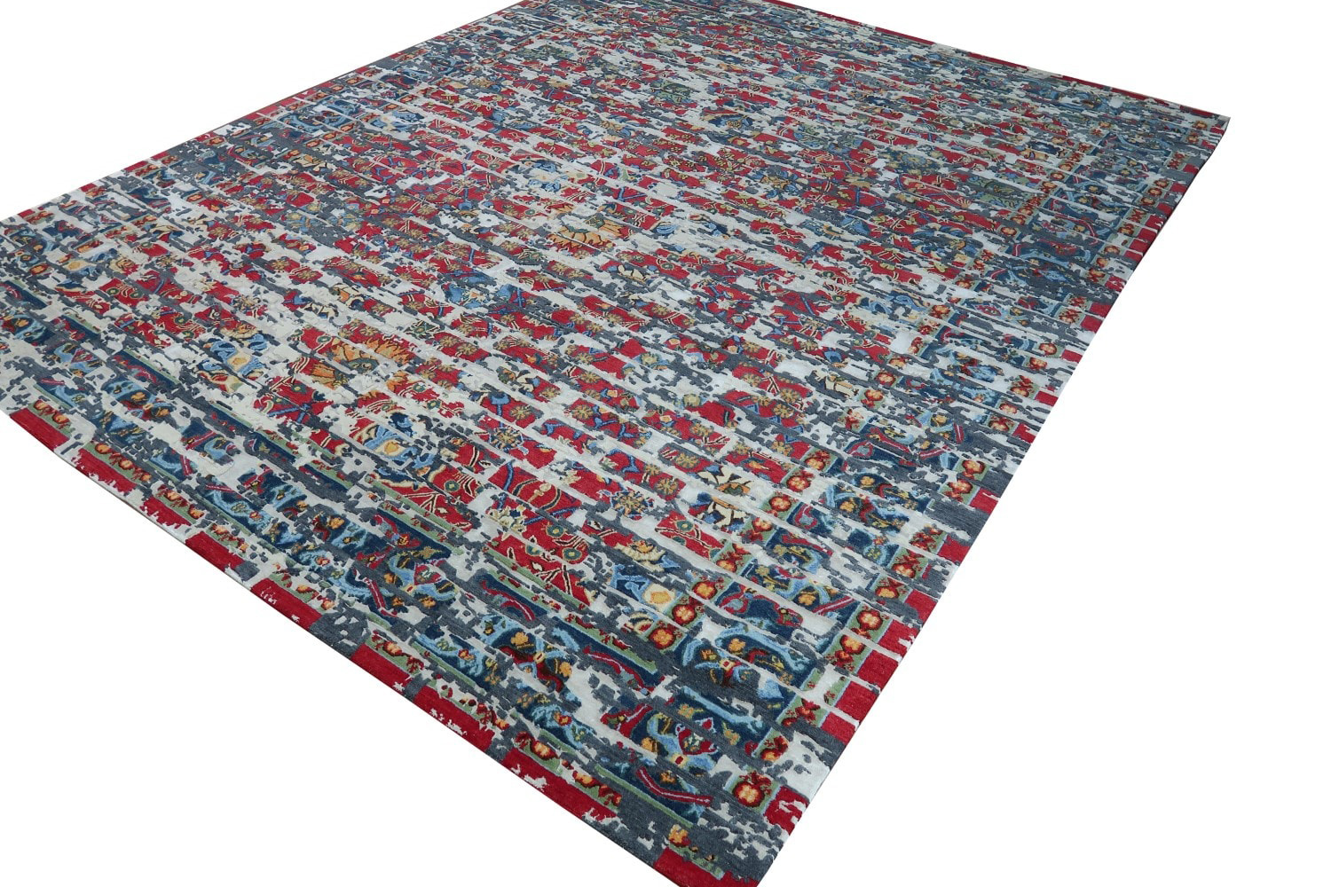 Gordian Rugs Laterem Modern Persian Rug - Multi Color/Red, 5" x 8"