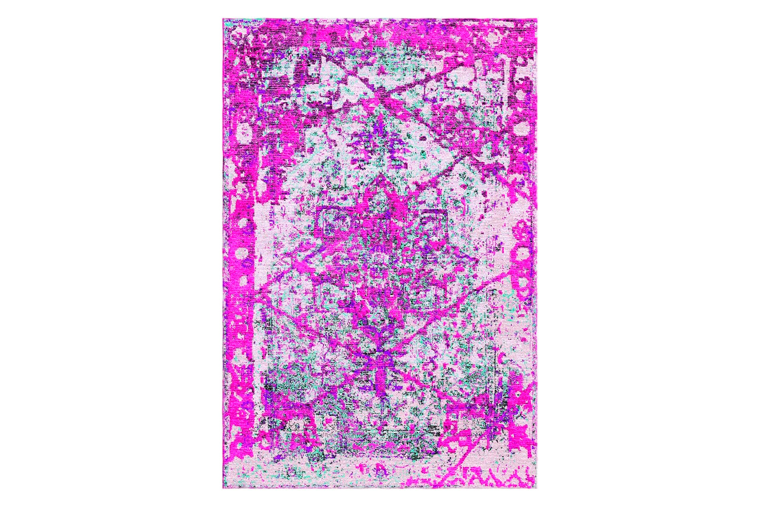 Gordian Rugs - Heriz Modern Persian Rug Hot Pink