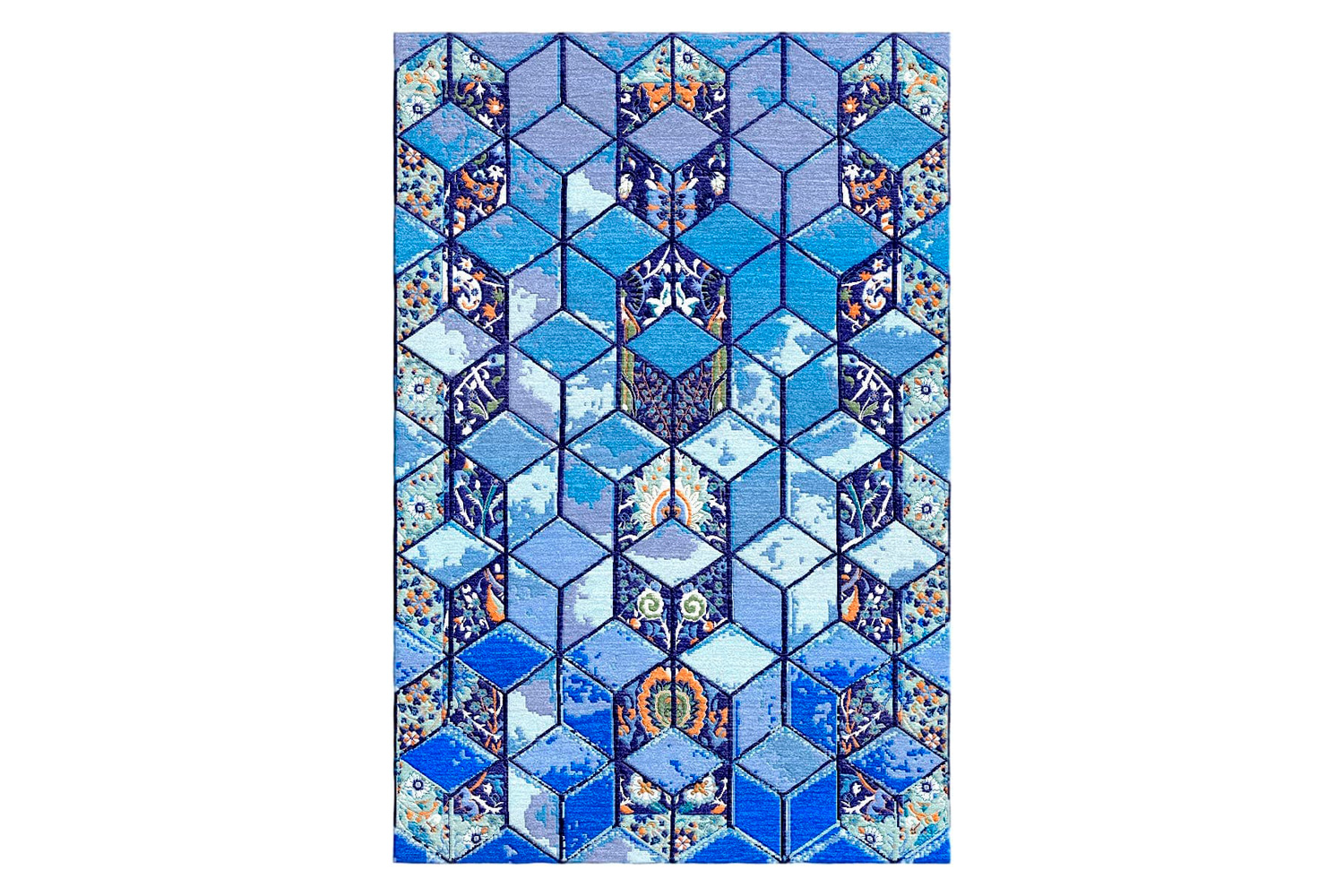 Gordian Rugs - 3D Persian Rug 3 blue