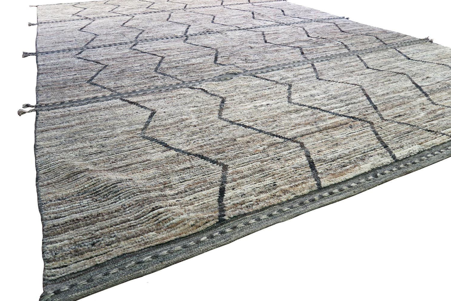 Gordian Rugs - Gray Modern Afghan Beni Ourain Rug