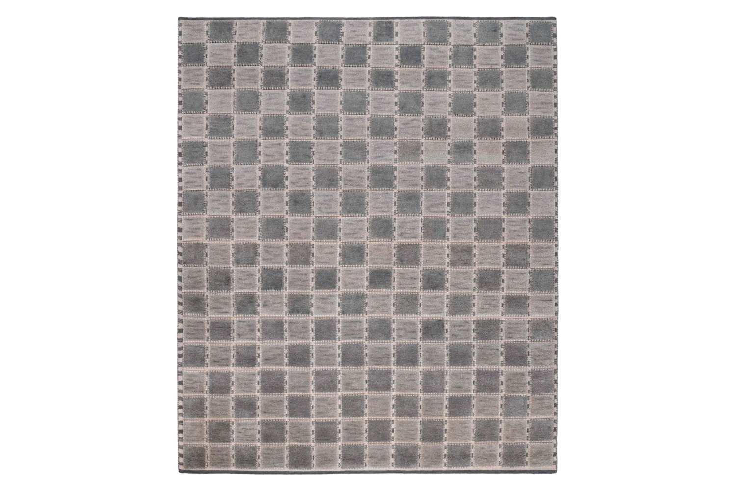 Gordian Rugs - Scandinavian Checker Board Rug Gray