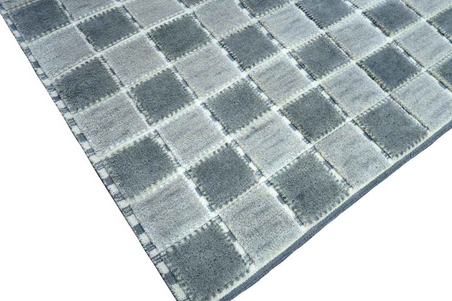 Gordian Rugs Scandinavian Checker Board Rug Gray - 4" x 6"