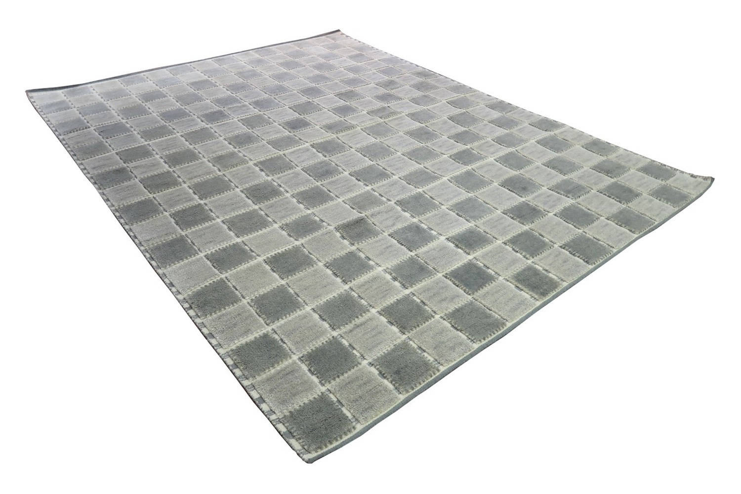 Gordian Rugs - Scandinavian Checker Board Rug Gray