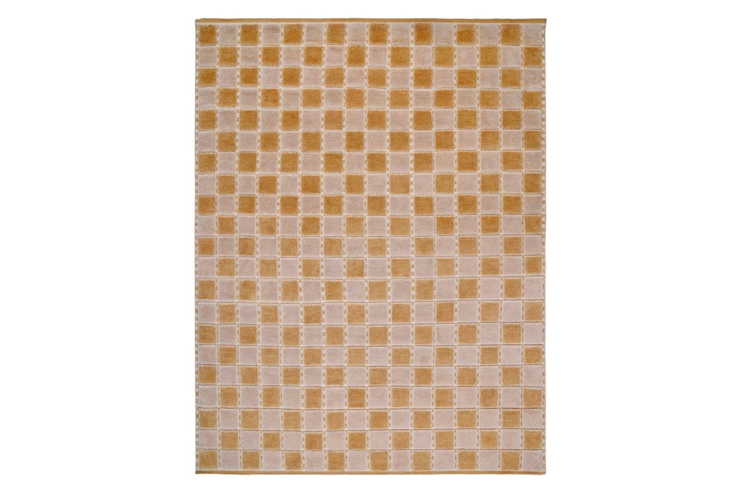 Gordian Rugs - Scandinavian Checker Board Rug Yellow