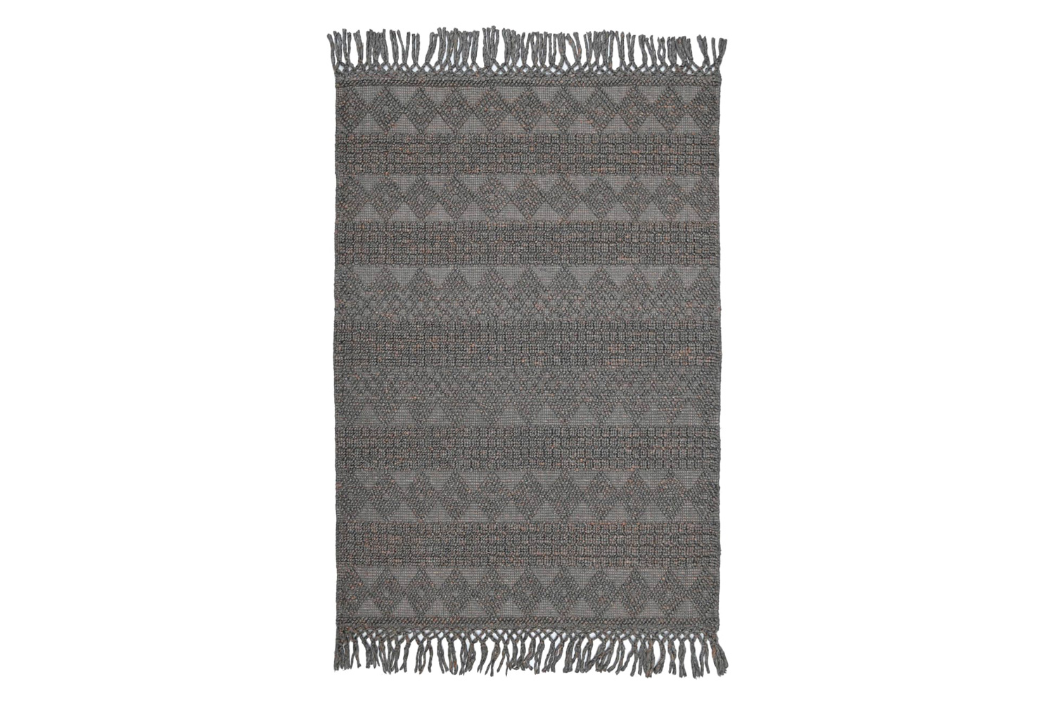 Gordian Rugs - Handwoven Gray Popcorn Braided Wool Rug