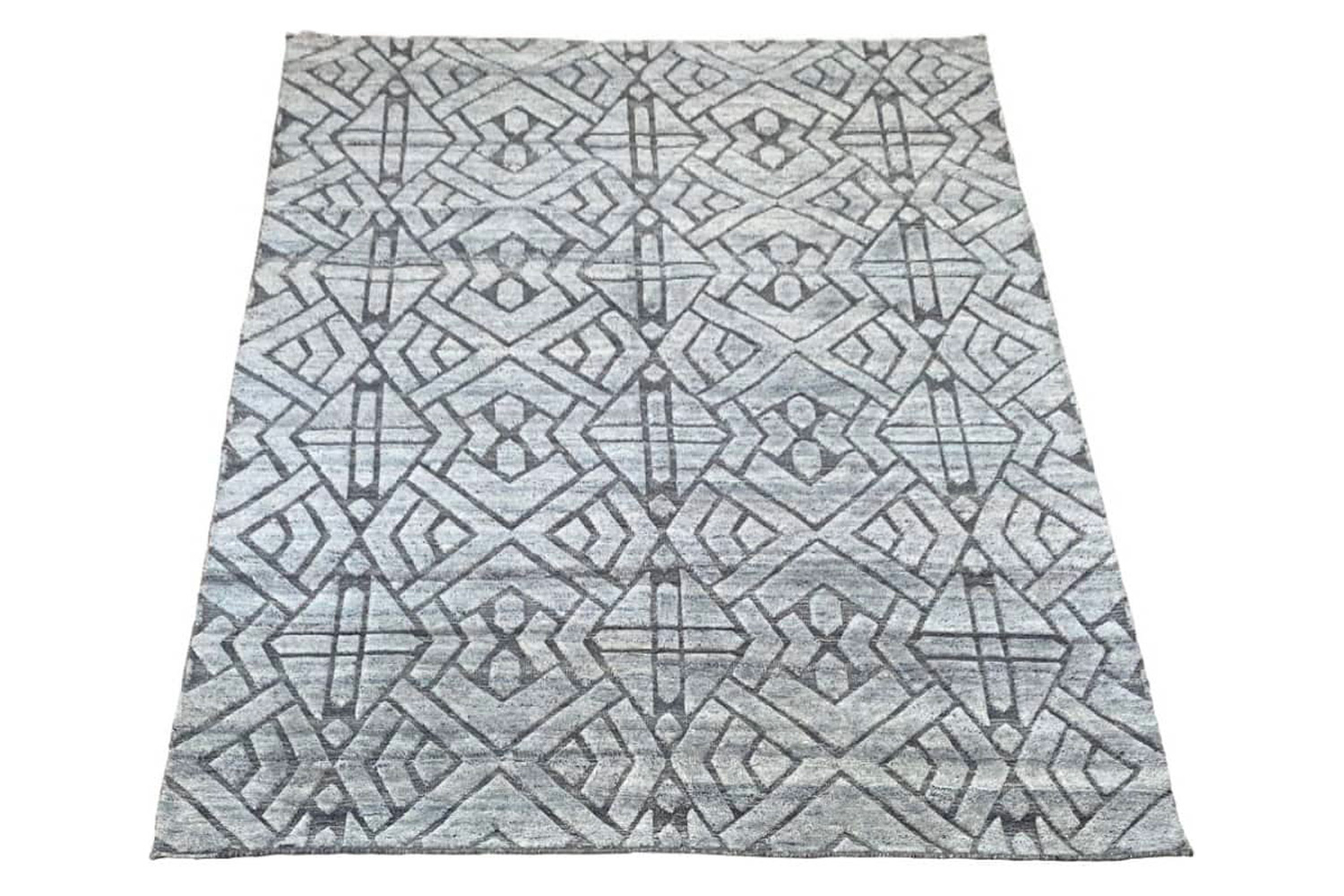 Gordian Rugs - Alhambra Teal Gray Hand Knotted Rug Collection