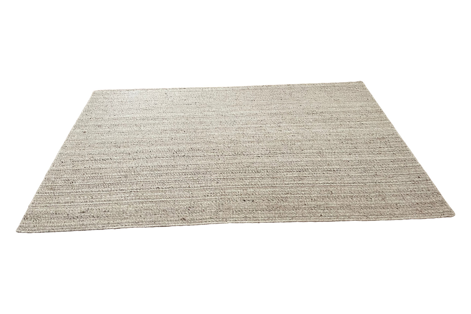 Gordian Rugs Handwoven Beige Popcorn Braided Rug Performance Fabric - 4" x 6"