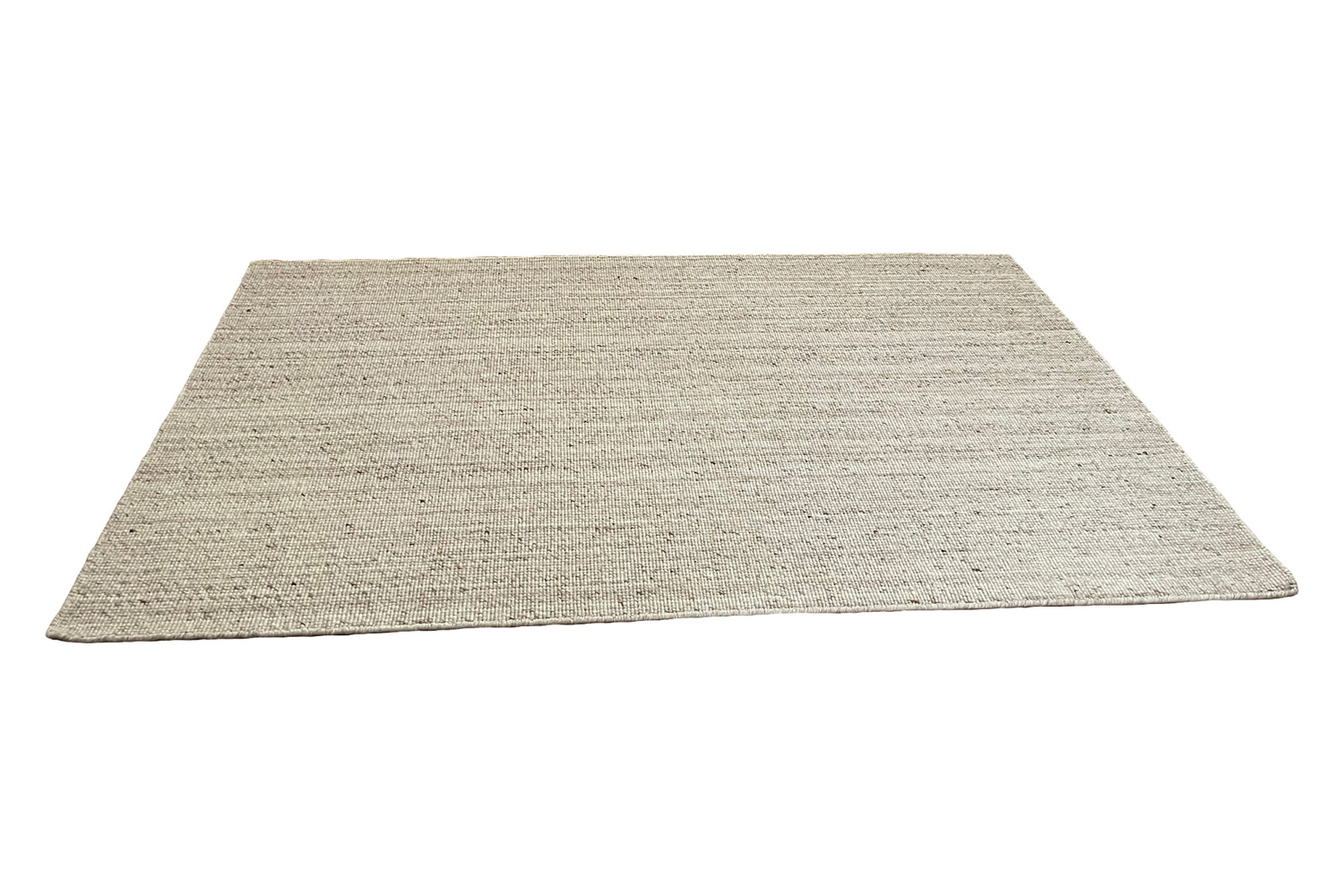 Gordian Rugs Handwoven Beige Popcorn Braided Rug Performance Fabric - 8" x 10"