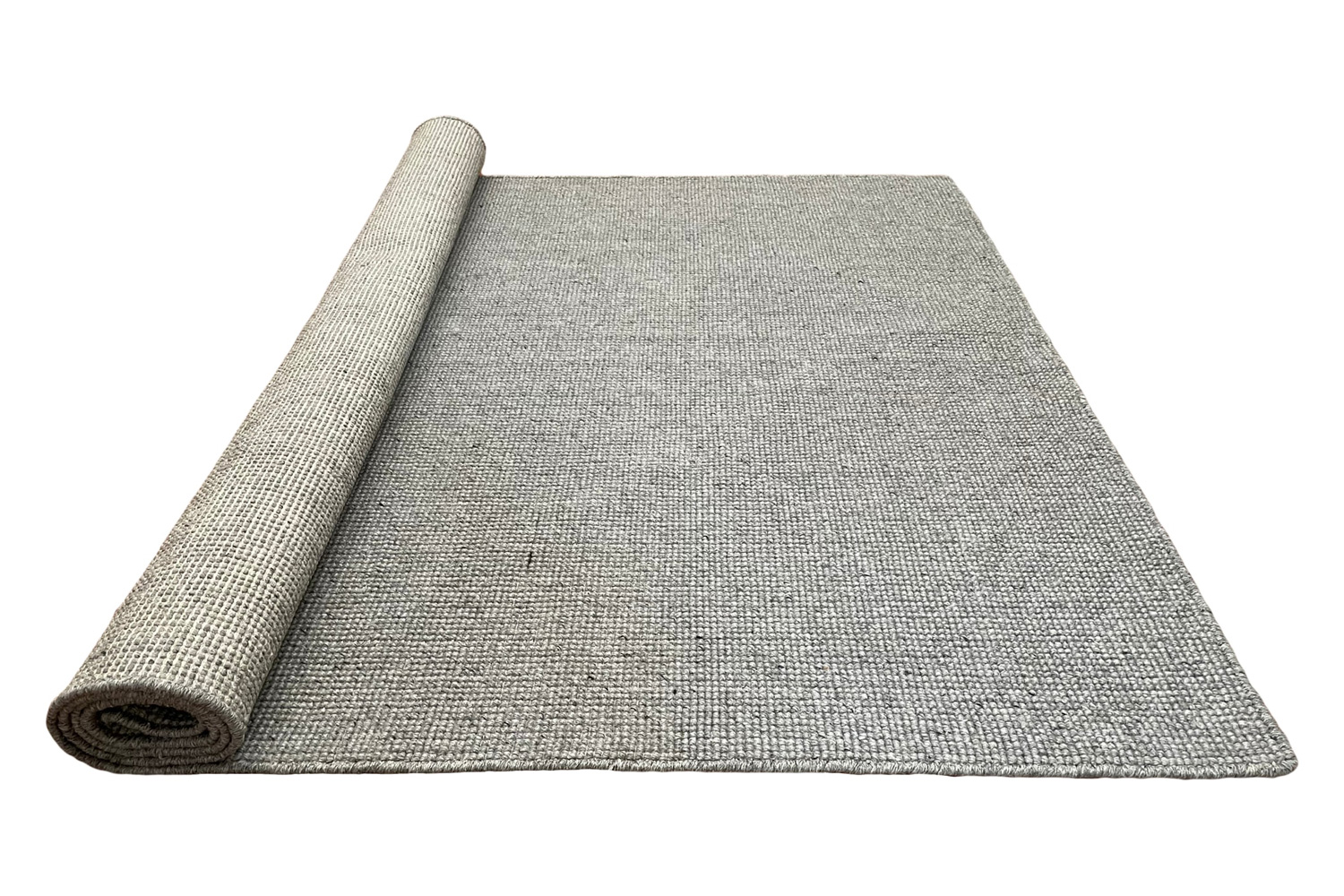 Gordian Rugs Handwoven Gray Popcorn Rug Pet Performance Fabric - 4" x 6"