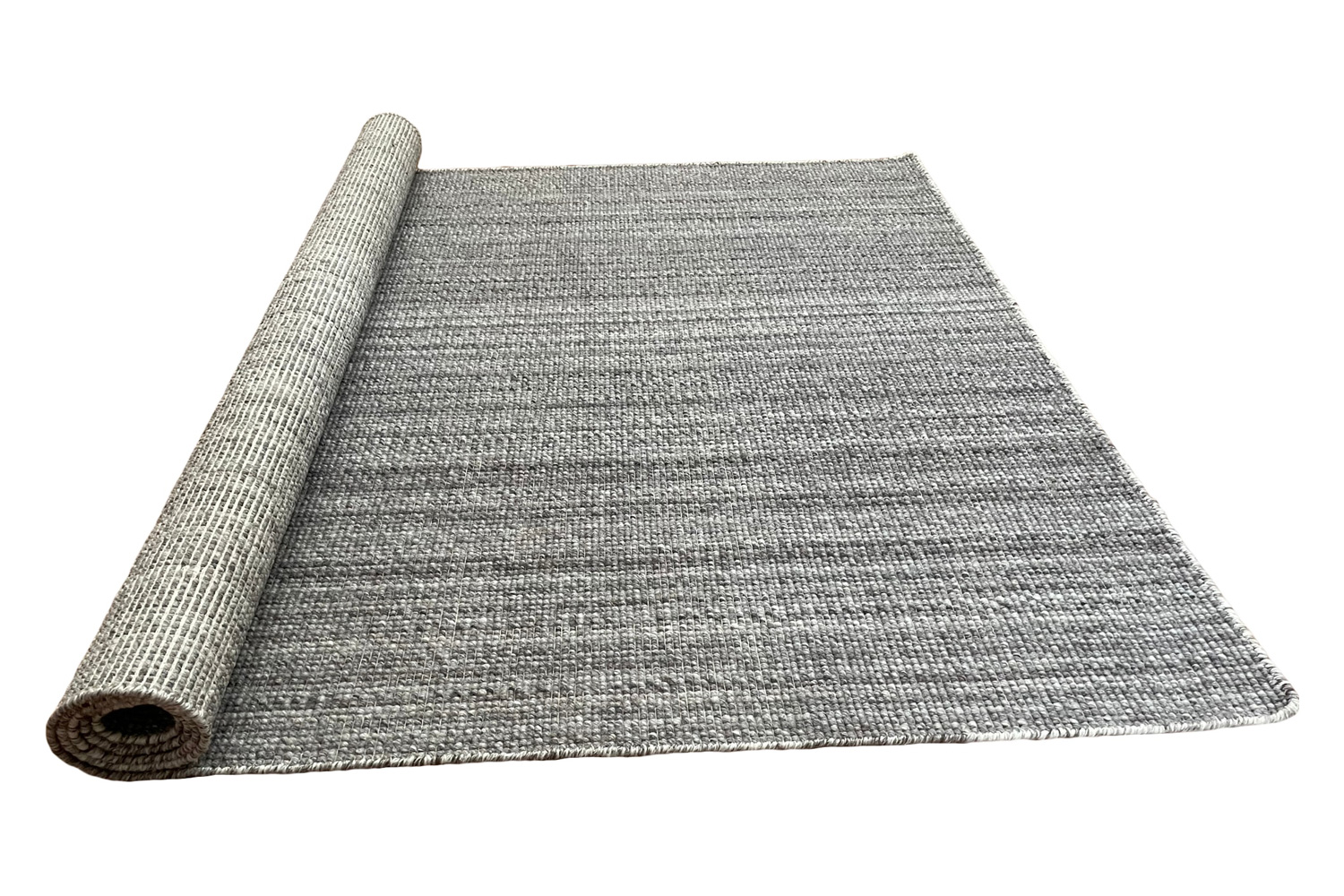 Gordian Rugs Handwoven Gray Popcorn Rug Pet Performance Fabric - 4" x 6"