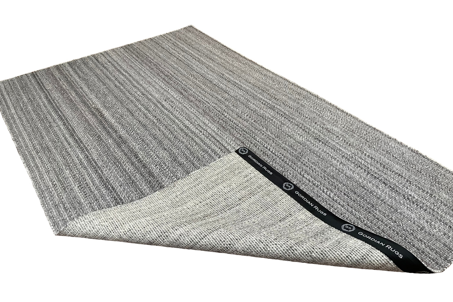 Gordian Rugs Handwoven Gray Popcorn Rug Pet Performance Fabric - 4" x 6"