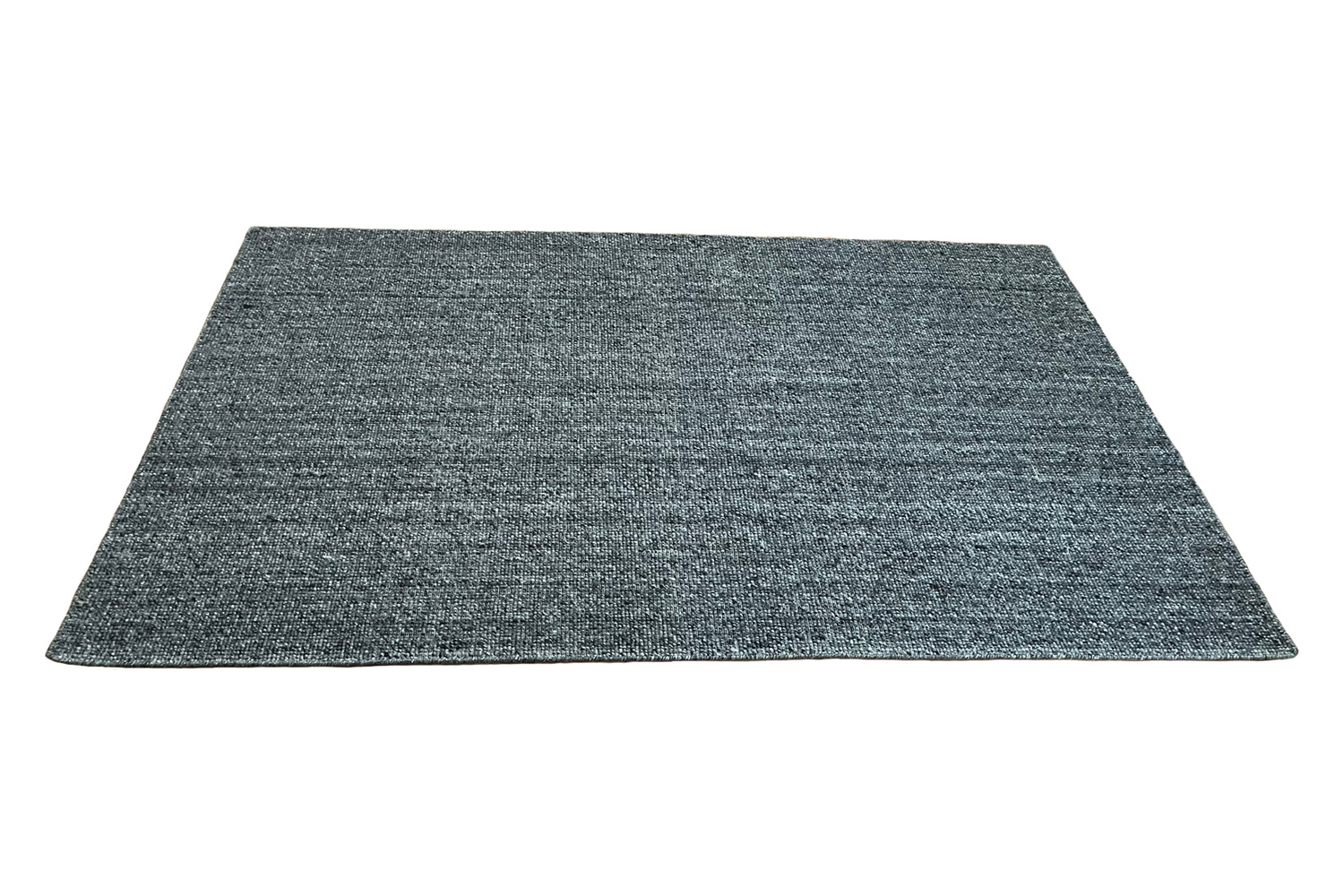 Gordian Rugs Handwoven Charcoal Popcorn Braided Rug Performance Fabric - 4" x 6"