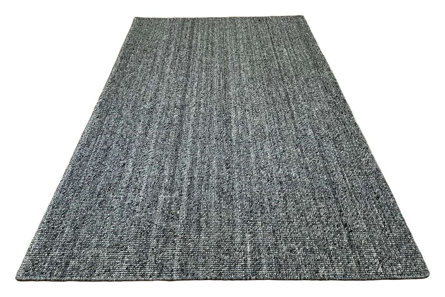 Gordian Rugs Handwoven Charcoal Popcorn Braided Rug Performance Fabric - 4" x 6"