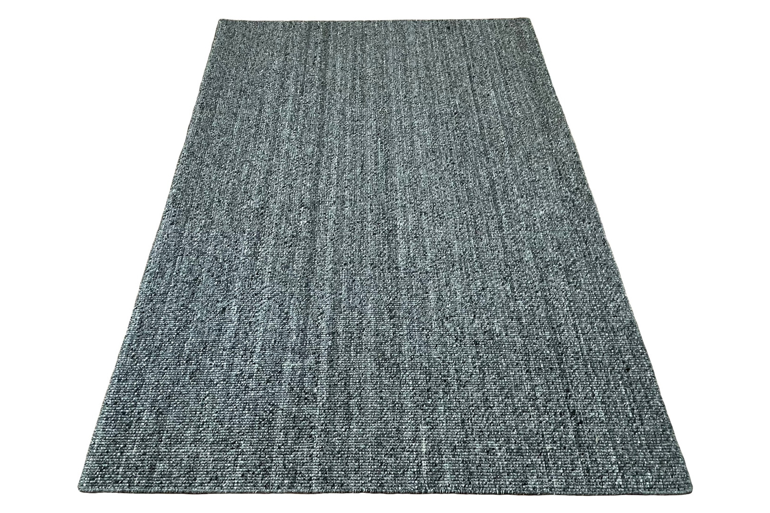 Gordian Rugs Handwoven Charcoal Popcorn Braided Rug Performance Fabric - 5" x 8"