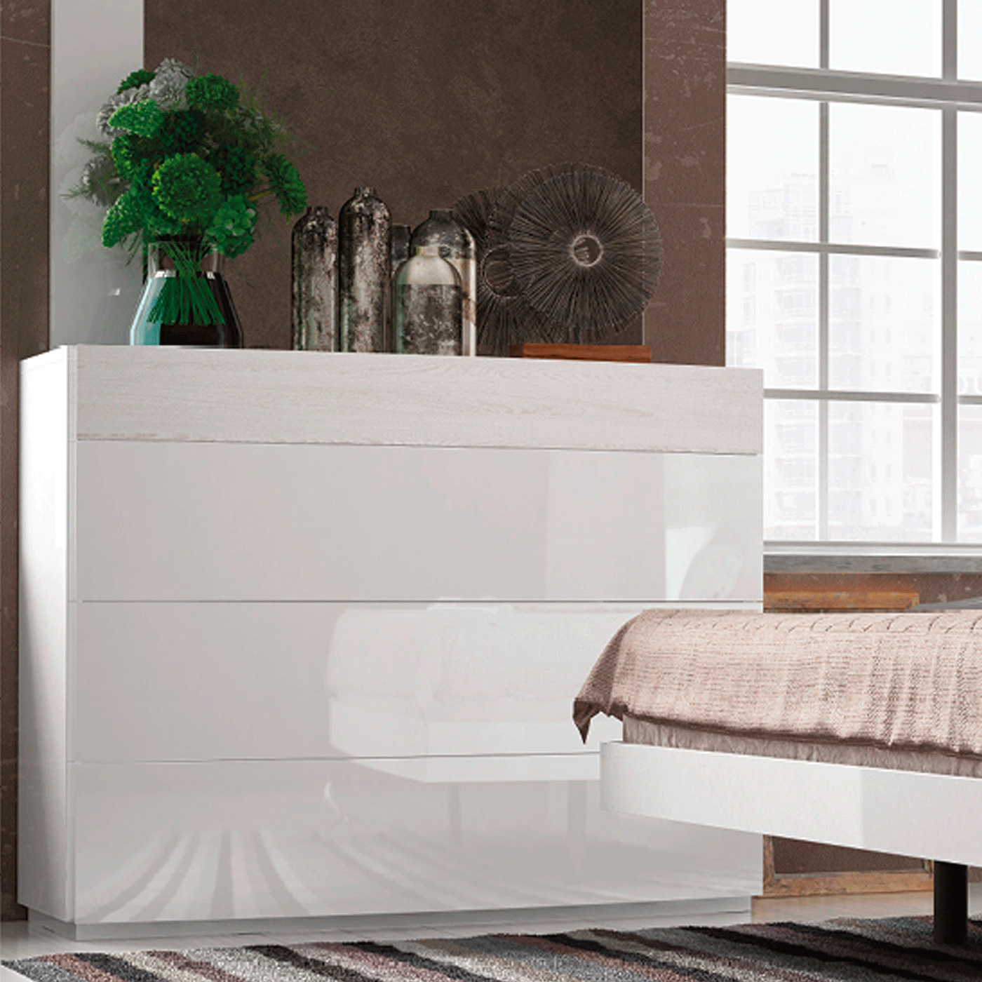 Garcia Sabate Cordoba Single Dresser - White High Gloss