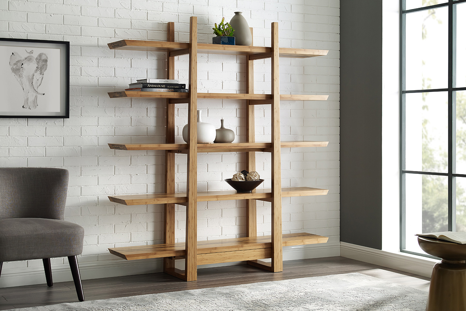 Greenington - Magnolia Shelf in Caramelized/Exotic Tiger, Bamboo