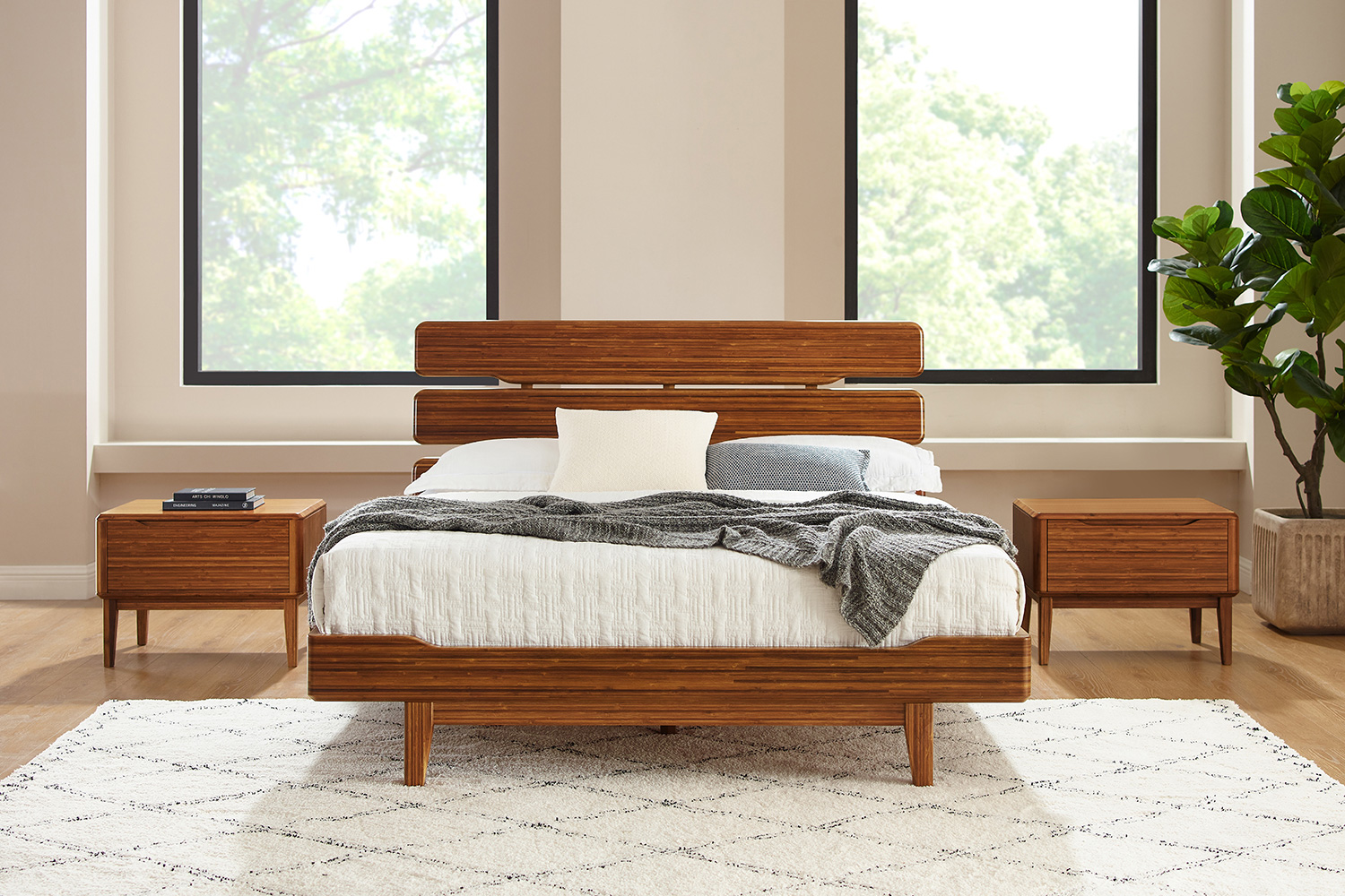 Greenington Currant Platform Bed - Amber, Queen Size