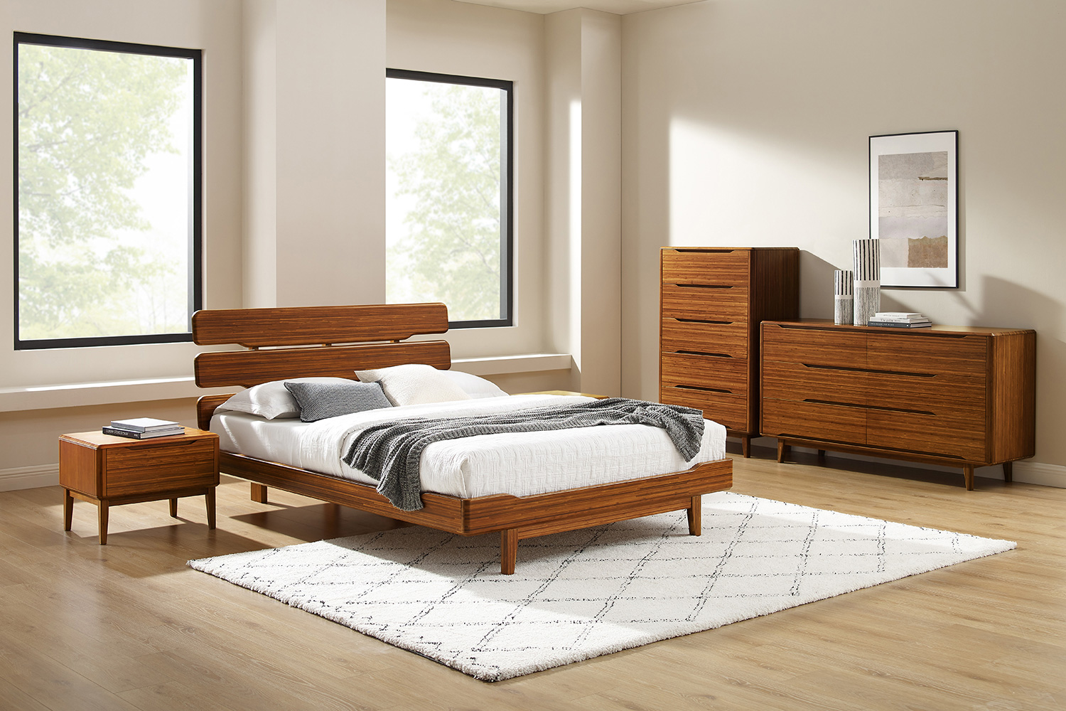 Greenington Currant Platform Bed - Amber, Queen Size