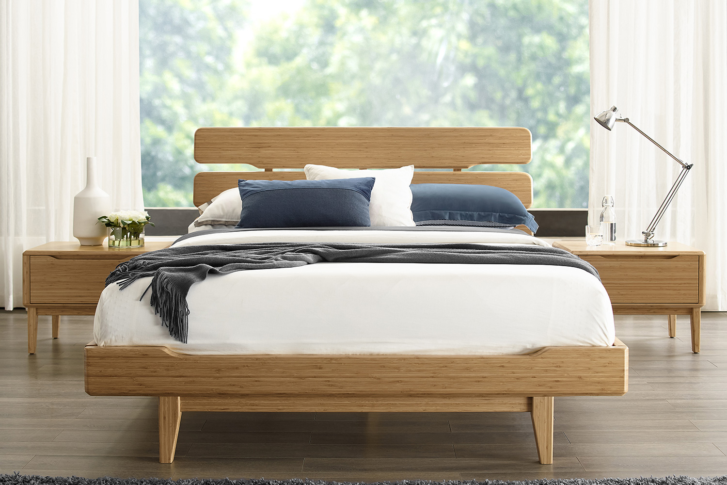 Greenington Currant Platform Bed - Caramelized, Queen Size