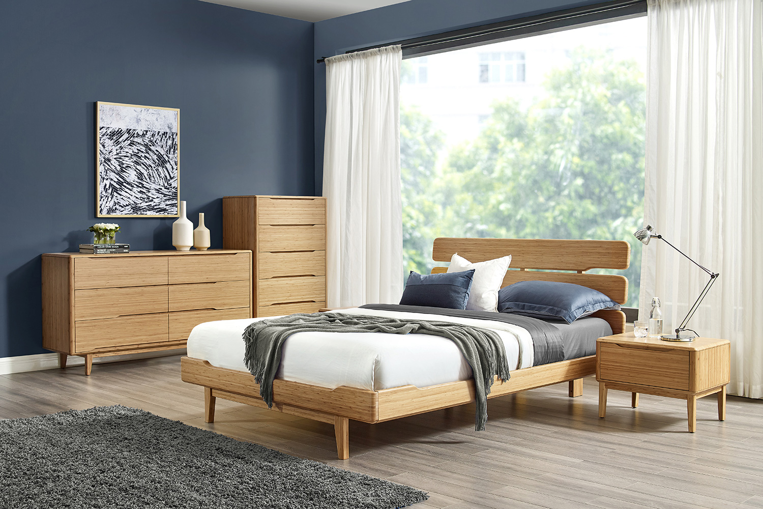 Greenington Currant Platform Bed - Caramelized, Queen Size