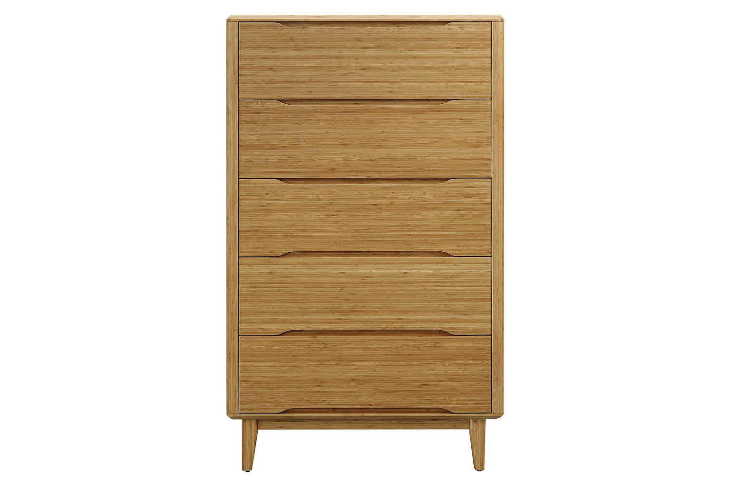 Greenington Currant Five Drawer High Chest - Caramelized, Bamboo