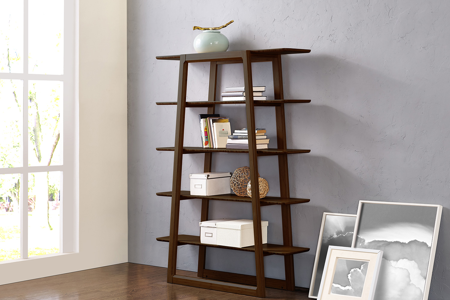 Greenington Currant Bookshelf - Black Walnut, Bamboo