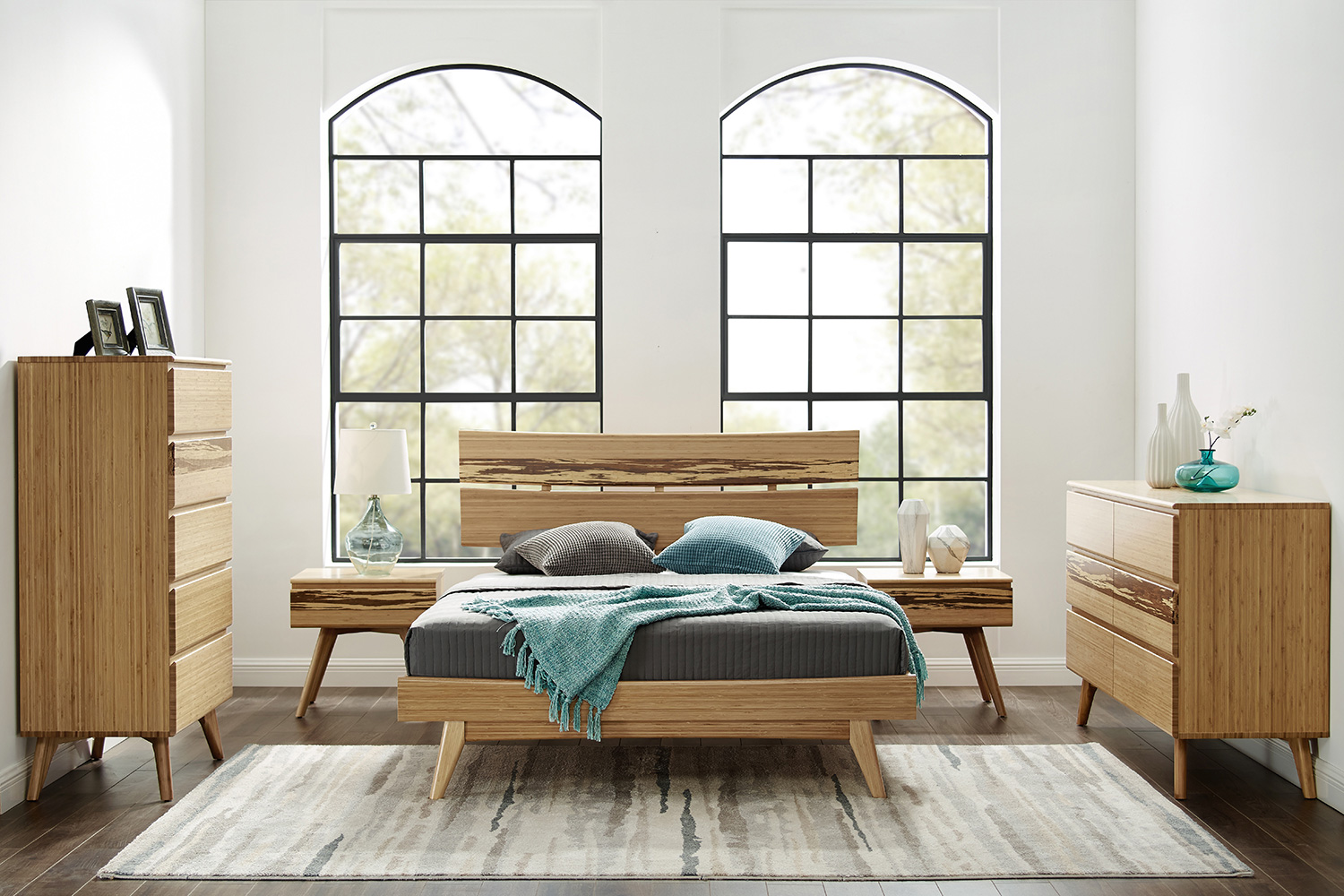 Greenington Azara Platform Bed - Caramelized, Queen Size