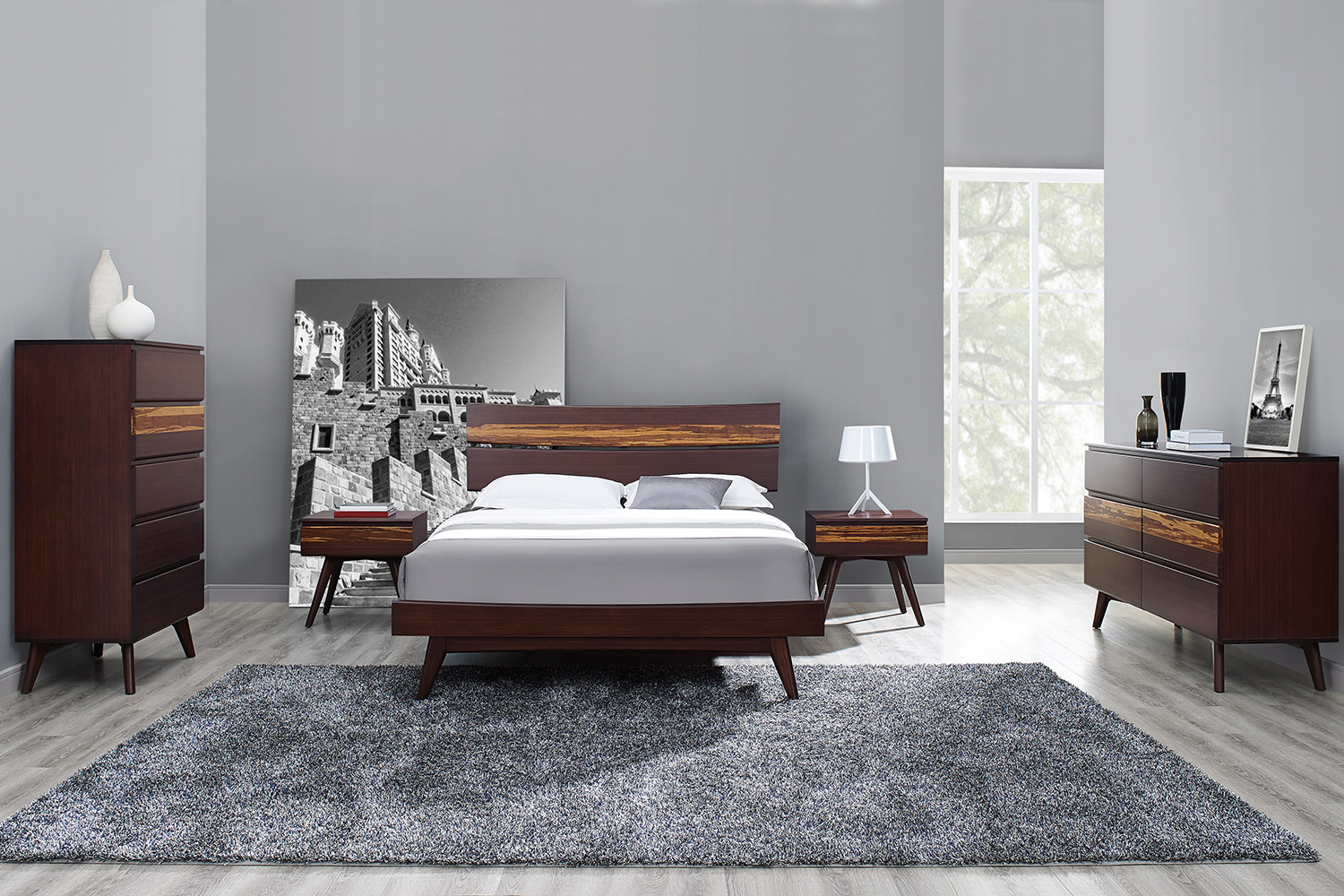 Greenington Azara Platform Bed - Sable, California King Size