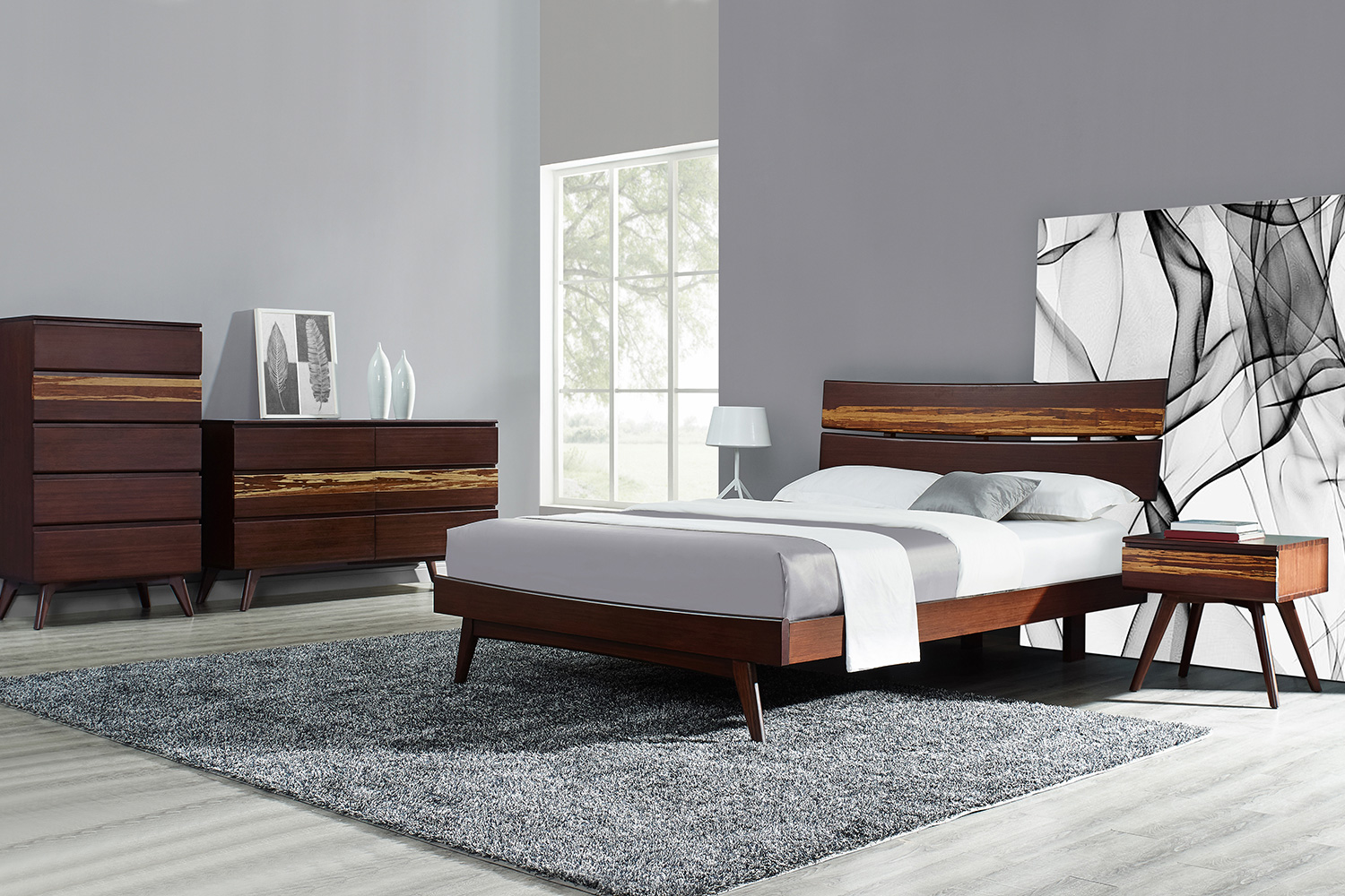 Greenington Azara Platform Bed - Sable, California King Size