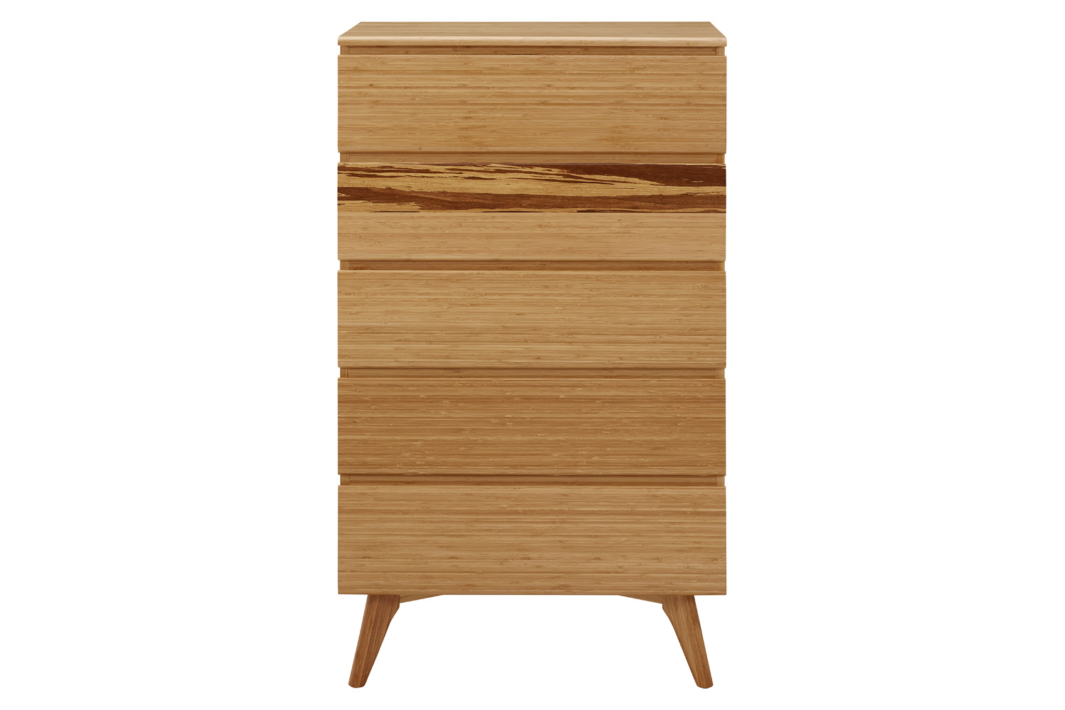 Greenington Azara Five Drawer High Chest - Caramelized, Bamboo