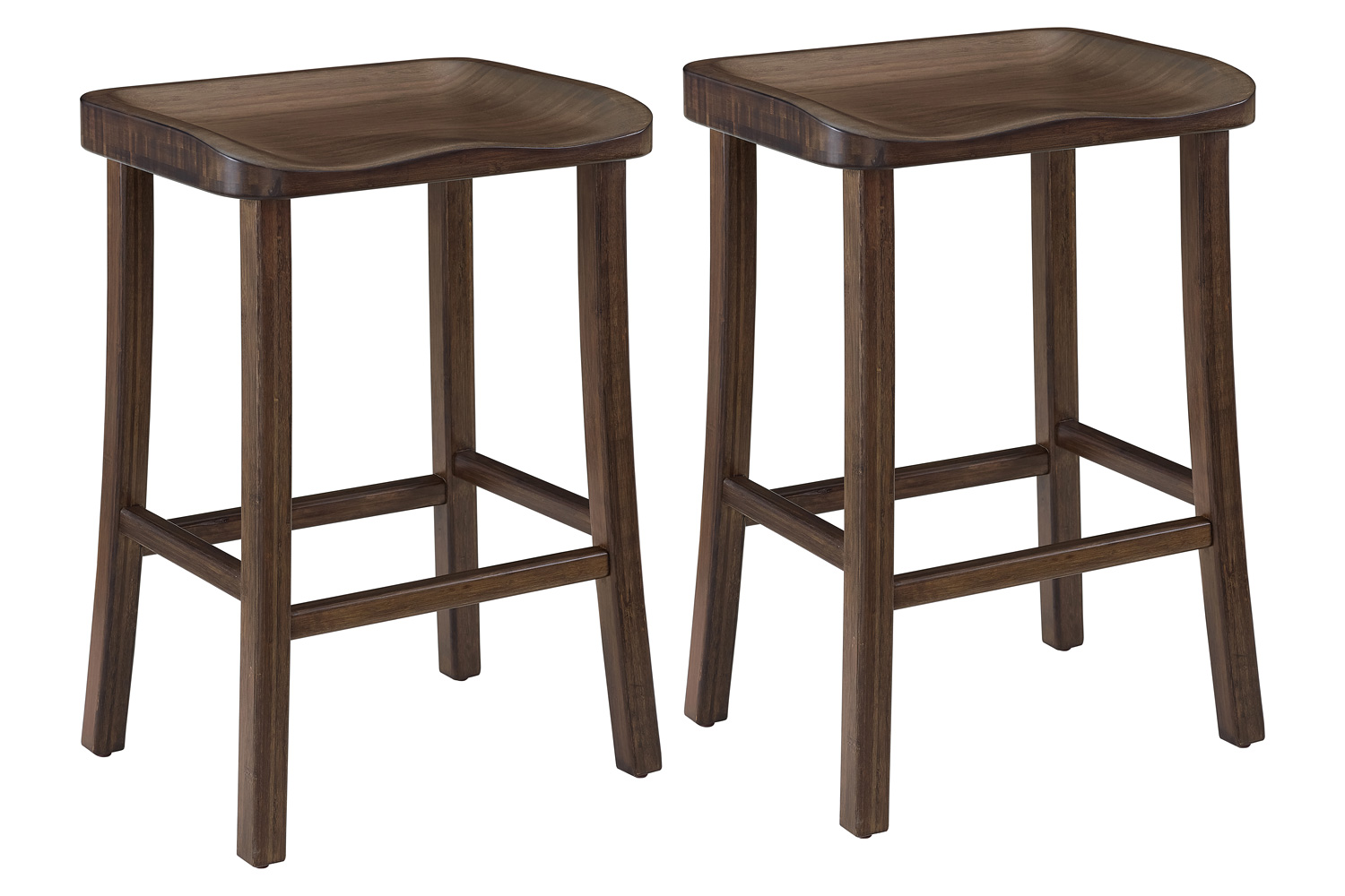 Greenington Tulip Counter Height Stool Set of 2 - Black Walnut, Bamboo