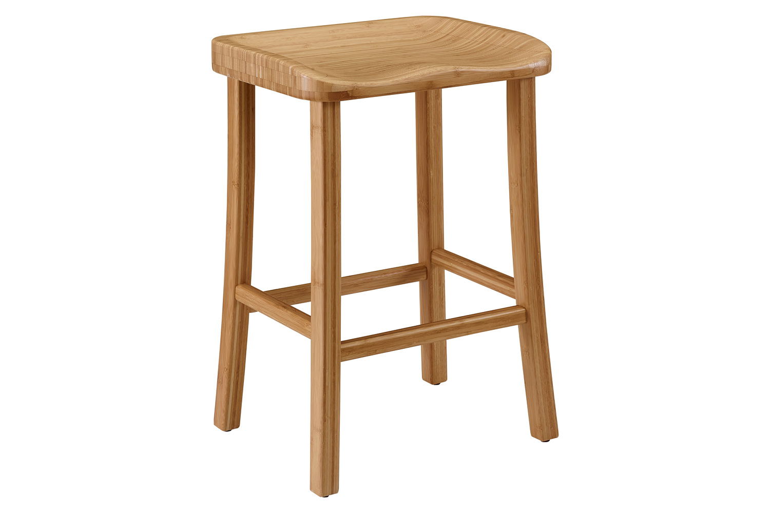 Greenington Tulip Bar Height Stool Set of 2 - Caramelized, Bamboo