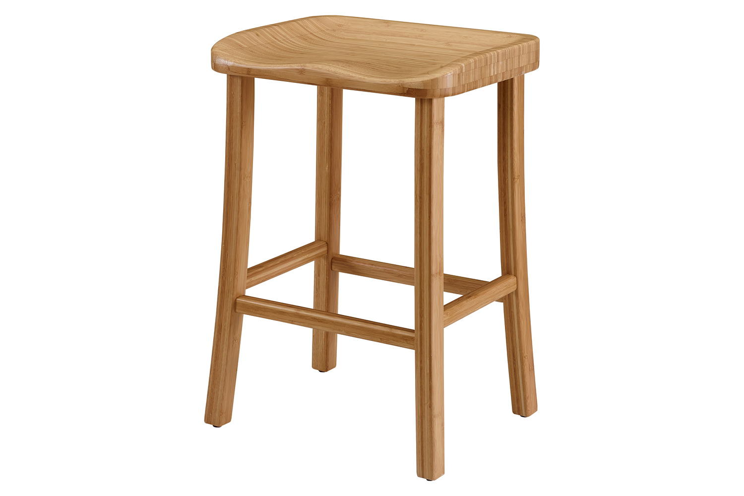 Greenington Tulip Bar Height Stool Set of 2 - Caramelized, Bamboo