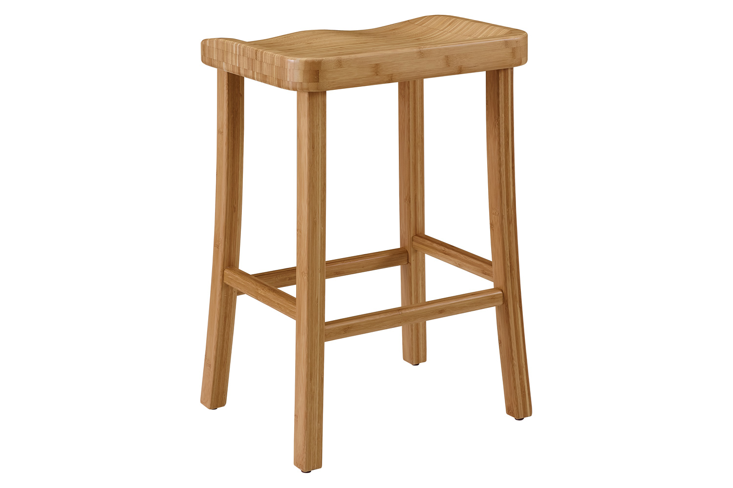 Greenington Tulip Bar Height Stool Set of 2 - Caramelized, Bamboo