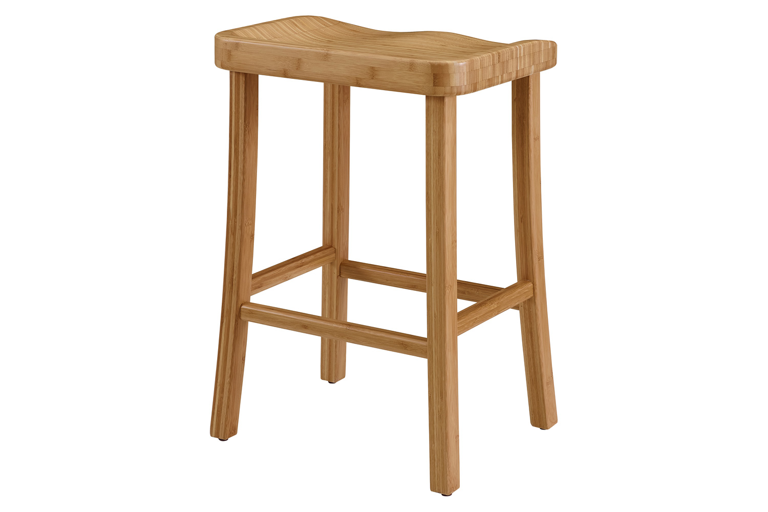 Greenington Tulip Bar Height Stool Set of 2 - Caramelized, Bamboo