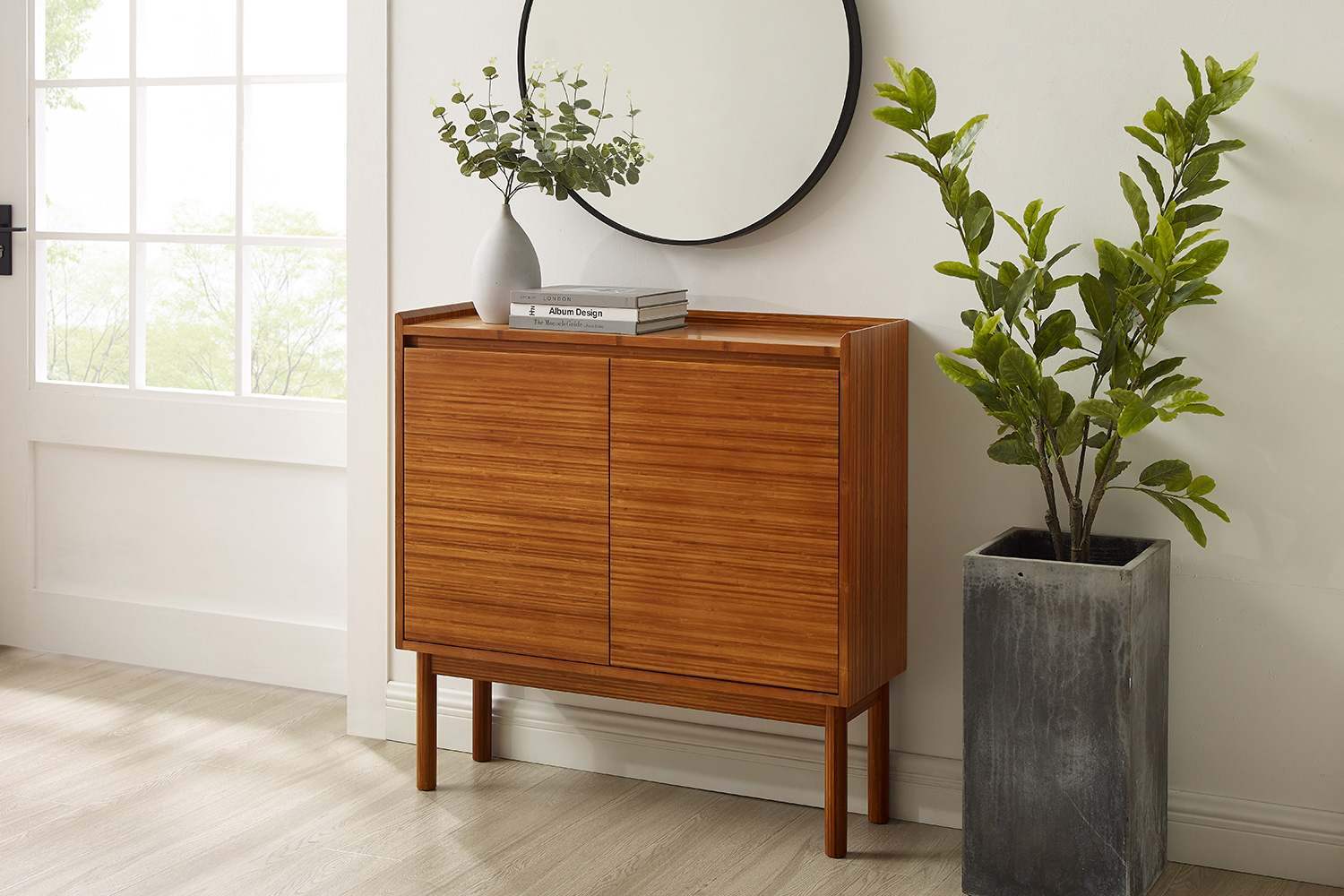 Greenington - Mira Console in Amber, Solid Moso Bamboo