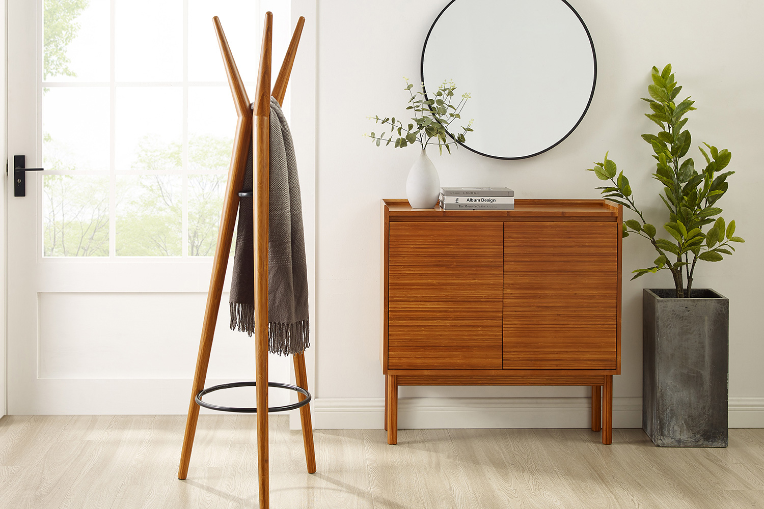 Greenington - Mira Console in Amber, Solid Moso Bamboo