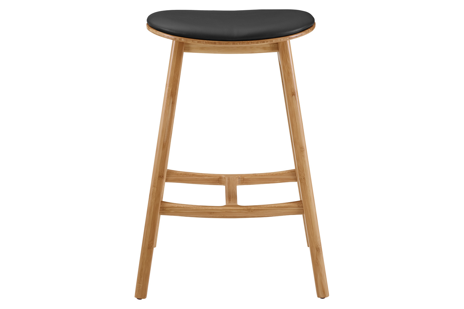 Greenington - Skol Counter Height Stool With Leather Seat Set of 2 in Caramelized, Bamboo