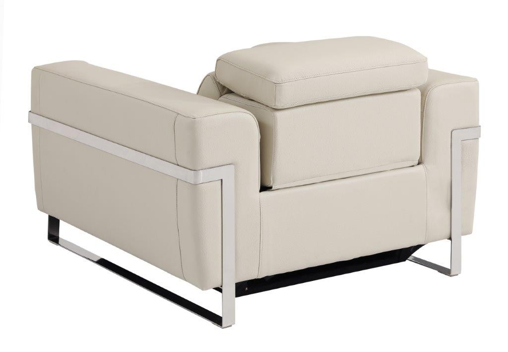 GUF 990 Reclining Chair - Beige, Genuine Italian Leather